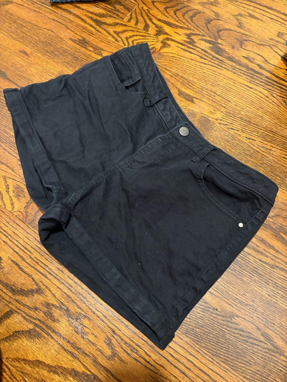 LC Lauren Conrad Black Denim Short Shorts